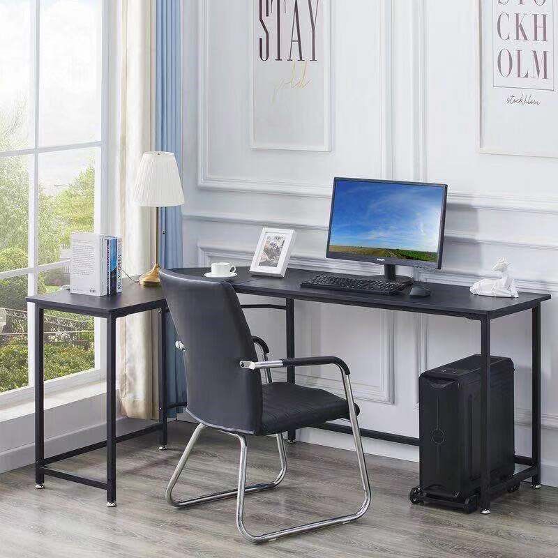 创意l型电脑桌学生写字桌弧形转角桌l型书桌家用台式拐角办公桌子