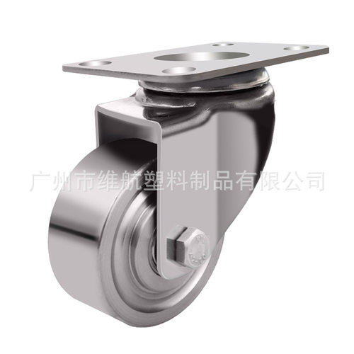 中型304不锈钢脚轮万向轮2寸2.5寸全钢轮防锈推车轮耐磨防水