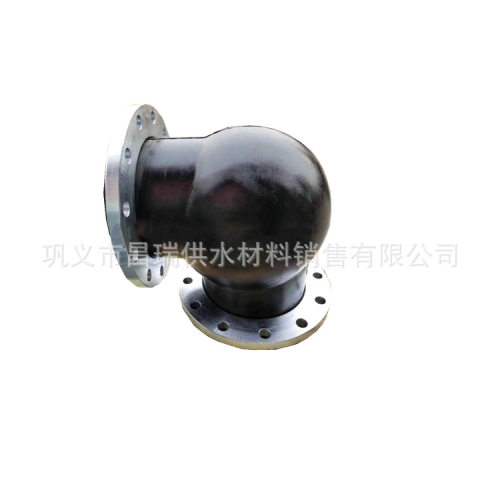90度橡胶弯头软连接 WTX型可曲挠直角橡胶弯头软接头 DN50 65 80