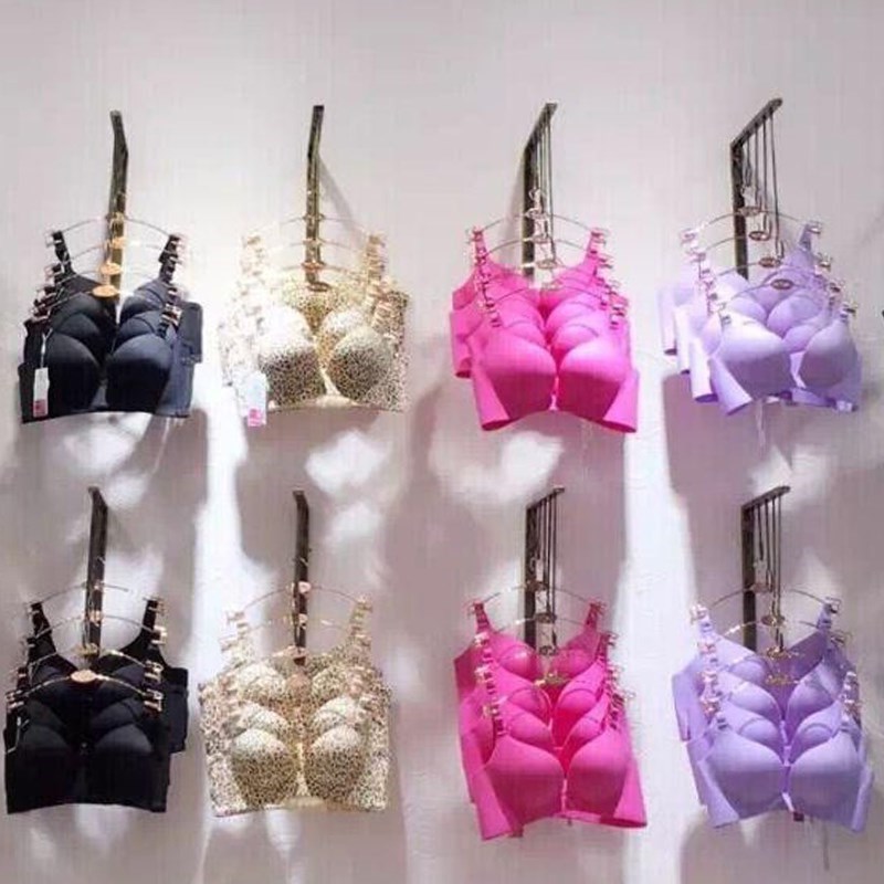 简约铁艺内衣裤展示架女装店服装陈列架复古墙上壁挂衣架侧挂
