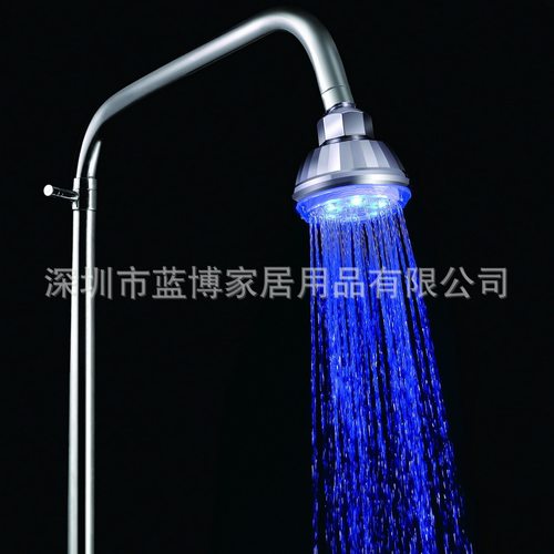LED小顶喷 三色/七彩/单色圆形发光顶喷 变色顶喷莲蓬头 8010-A2
