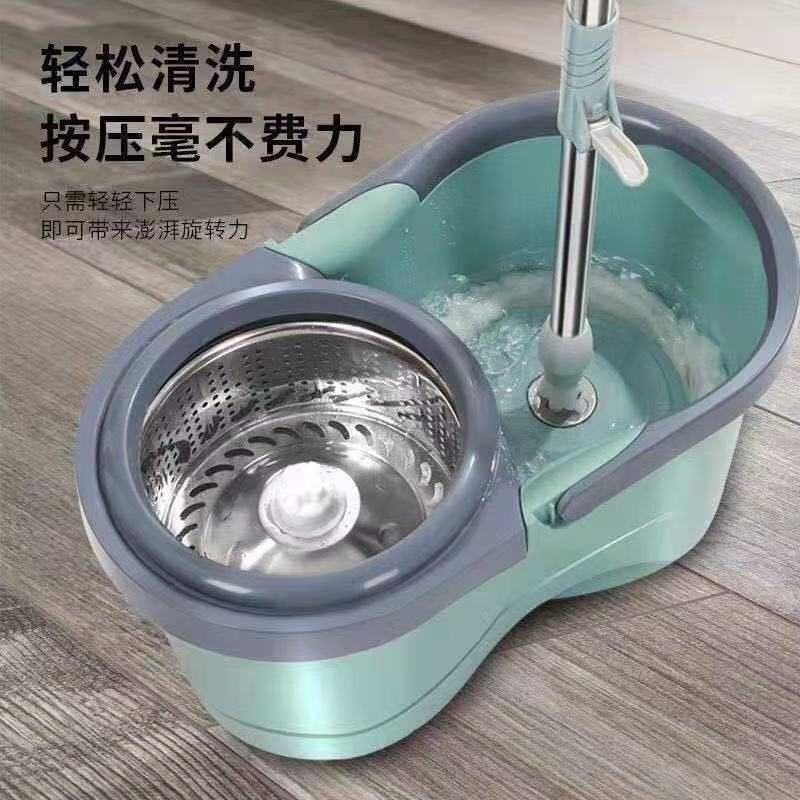 家用加厚加大旋转拖把桶带轮免