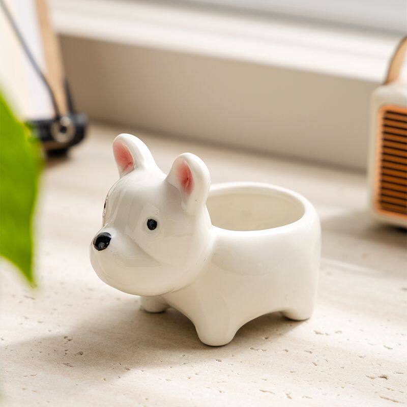 多肉花盆陶瓷创意复古个性手绘透气肉肉花盆卡通可爱简约动物造型