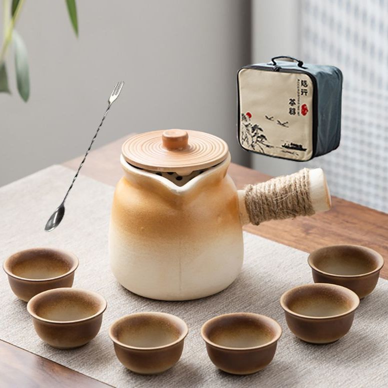 罐罐壶可明火干烧大容量烤奶罐煮茶壶陶瓷围炉煮茶户外便携包炒茶