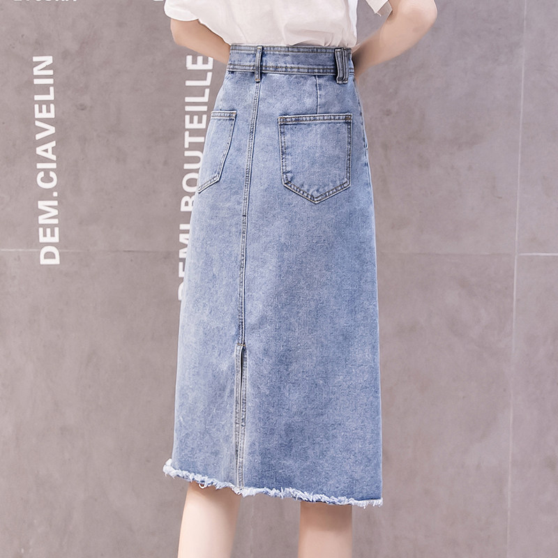 ins Ultra-fire Denim skirt Little 2020 new pattern In summer and Autumn Paige student Large Body skirtin the Women's clothing/Boutique , Skirts  category - from Buy2taobao.com to provide professional Taobao agent buy service