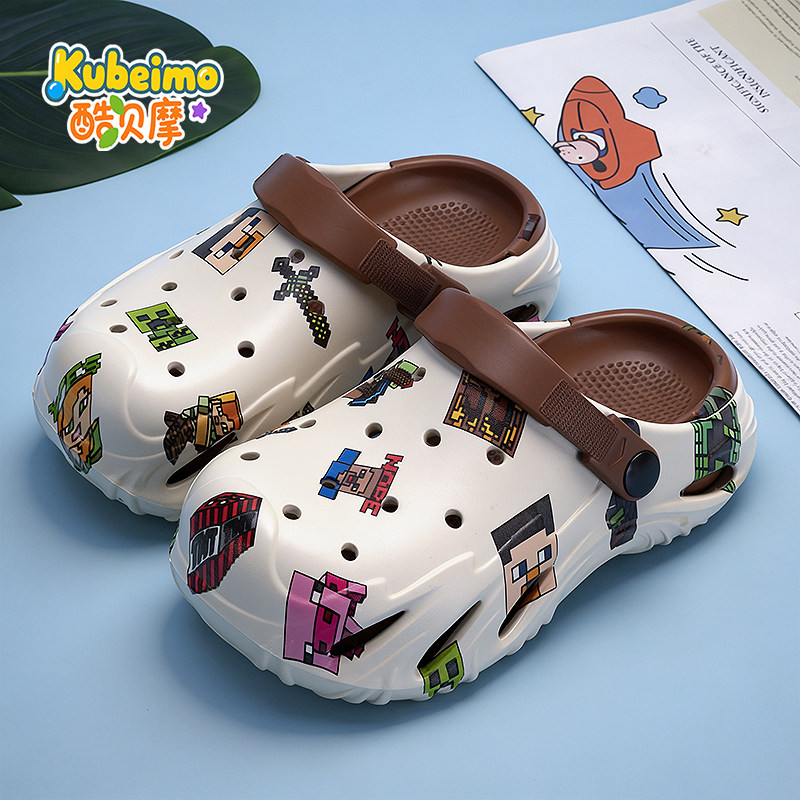 我的世界洞洞鞋男童拖鞋夏新款儿童凉拖男孩防滑软底凉鞋沙滩大童