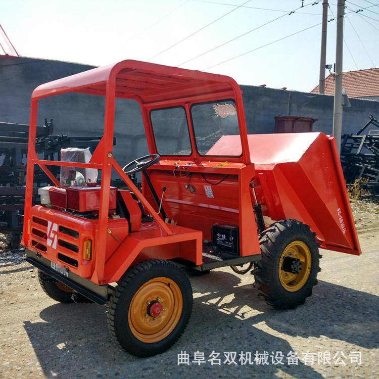 22马力翻斗车建筑工地柴油四轮蹦蹦车工程自卸式翻斗车