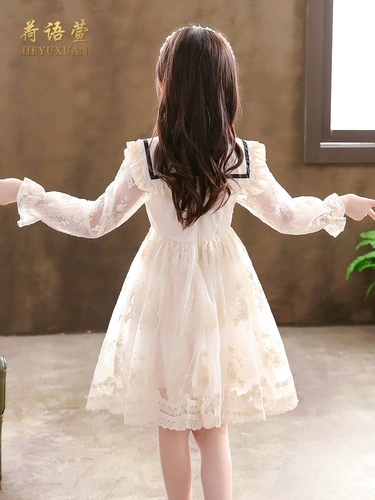 Осеннее платье, весенний наряд маленькой принцессы, весенняя юбка, в западном стиле, детская одежда