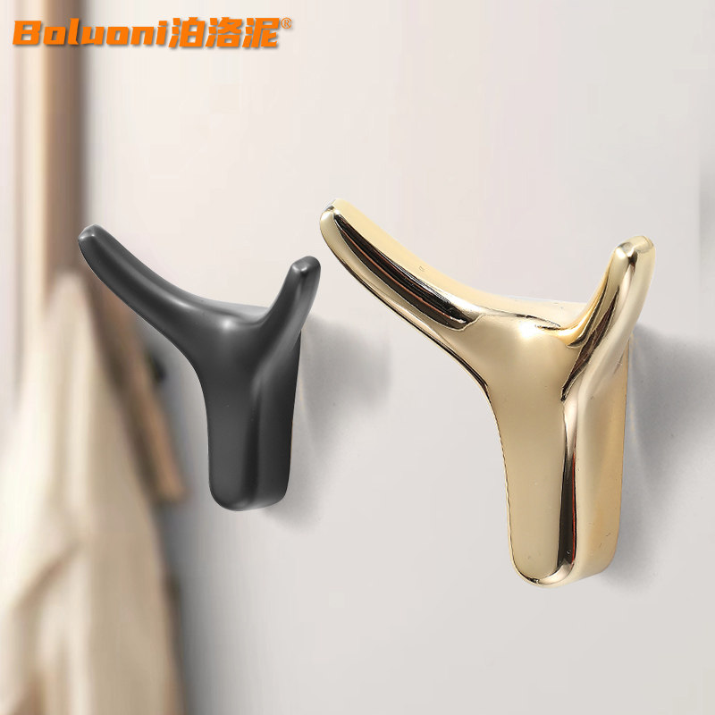 挂衣钩打孔固定壁挂墙壁牛角挂勾