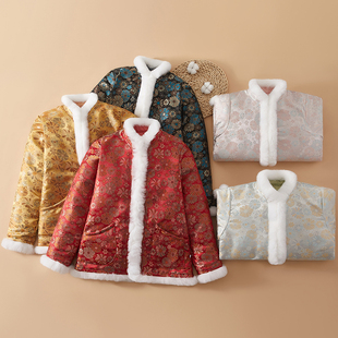 新中式国风棉花棉袄女装冬季新款原创时尚减龄棉服毛领民族风外套
