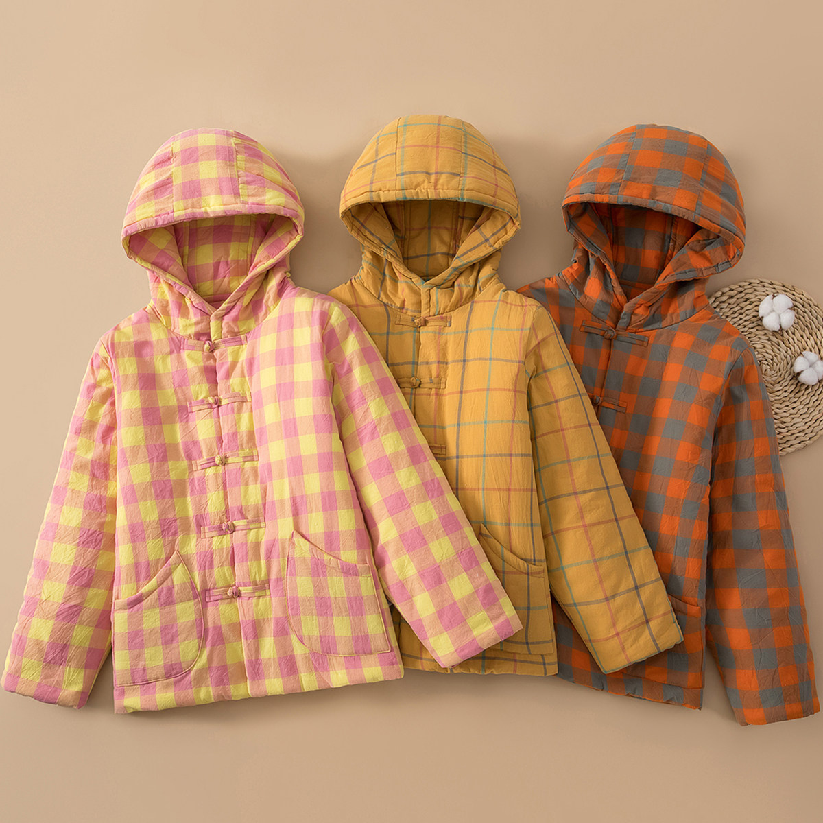 纯棉花棉袄女士休闲连帽棉衣棉服冬季夹棉防寒新疆长绒棉保暖棉袄