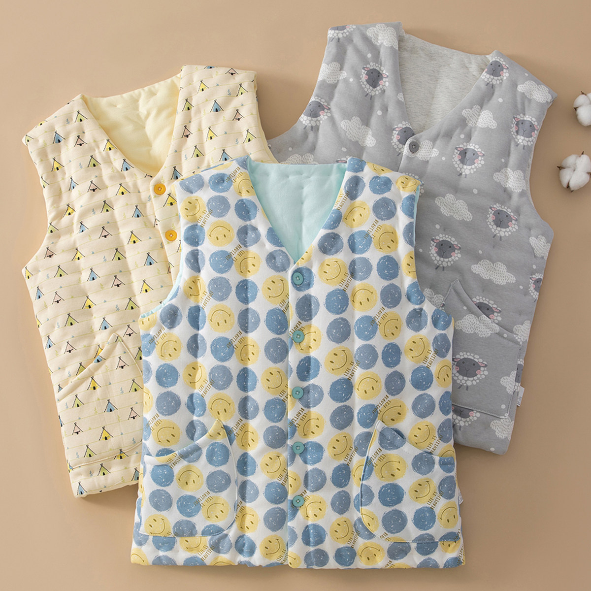 手工棉花马甲秋冬保暖马夹背心女士棉服成人加厚贴身穿棉花坎肩