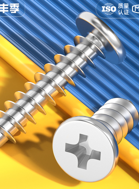 304不锈钢CB扁平头十字平尾自攻螺丝薄头平头螺钉M2M3M4M5M6mm