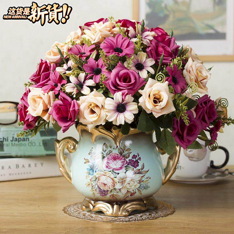 大花束茶桌假花家里欧式家44里品陶瓷人造花客厅塑料手工摆设装饰|ruв категории Домашний быт, ваза/цветок/искусственные цветы/моделирование украшения, искусственные цветы/искусственные цветы - от Buy2taobao.com для оказания профессиональной услуги покупки агента Taobao