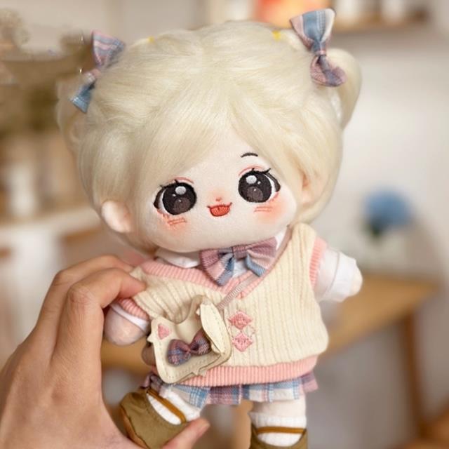 棉花娃娃衣服娃衣20cm 超多款可爱jk粉色女孩套装【适配20cm娃】