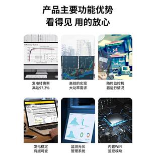 屋顶光伏太阳能发电板系统家用220v全套并网一体机蓄电池供电别墅
