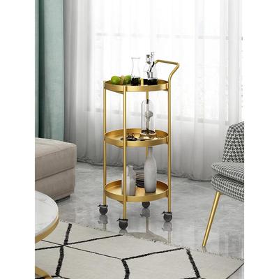 北欧轻奢小茶几推车客厅边几卧室可移动带轮子边柜角几阳台小圆桌