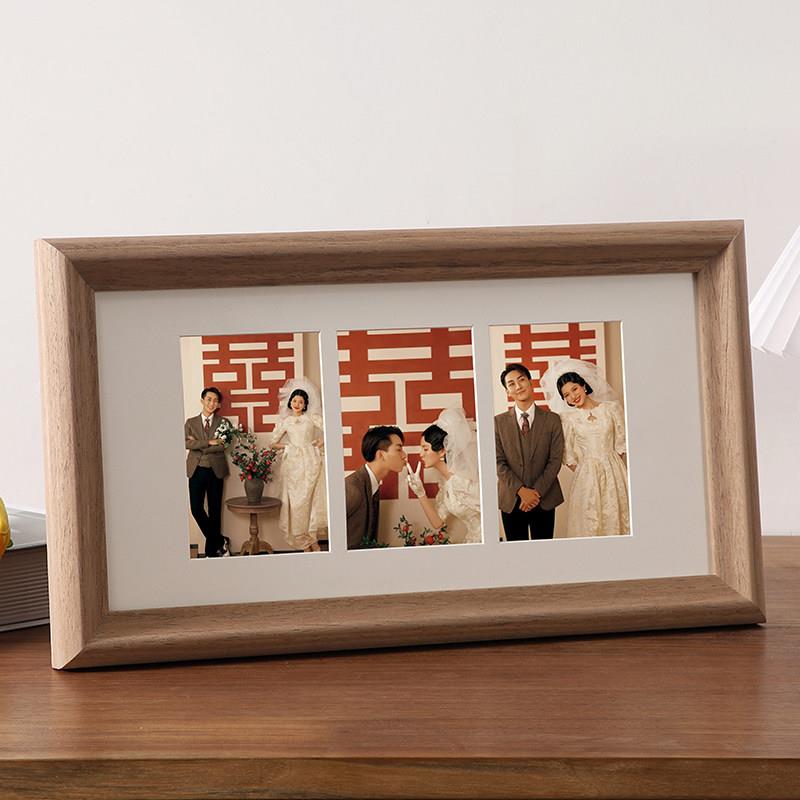相框挂墙摆台diy多宫格组合洗照片五连做成创意情侣相册定制婚纱图片
