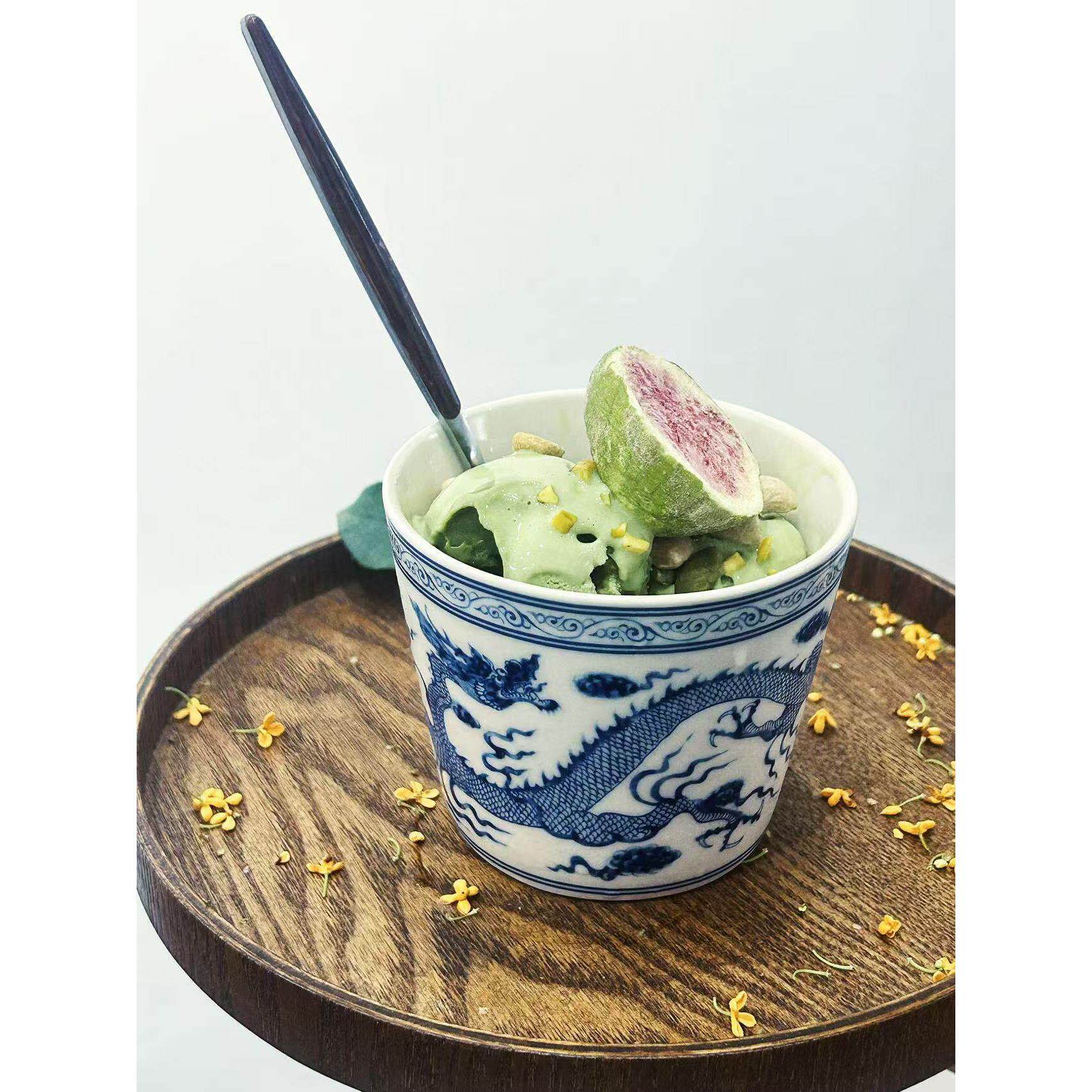 景德镇手工彷元青花系列陶瓷猪嘴杯釉下青花咖啡杯精美拉花杯