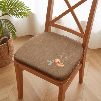 新中式红木餐椅坐垫实木餐桌马蹄形椅子垫饭厅茶楼椅子坐垫