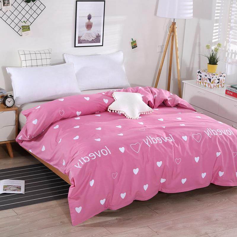 纯棉被套被罩单件全棉斜纹被罩1.8x2粉色单人1.5m双人200x230