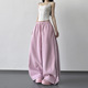 女2026春装 新款 休闲裤 韩系穿搭粉色宽松慵懒风阔腿裤 直筒运动裤 子