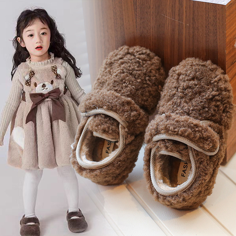 女童毛毛鞋外穿棉鞋加绒二棉2025冬季新款豆豆鞋儿童宝宝保暖韩版,童鞋/婴儿鞋/亲子鞋,棉鞋,淘宝优惠券,粉丝福利购,淘宝优惠卷