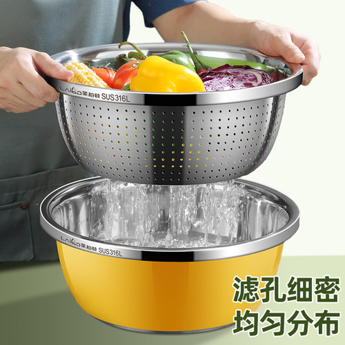 316L不锈钢厨房洗菜盆加厚漏盆