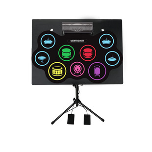 手卷电子鼓架子鼓戏剧鼓乐器配件便携可拆卸可调高度力度鼓架支架