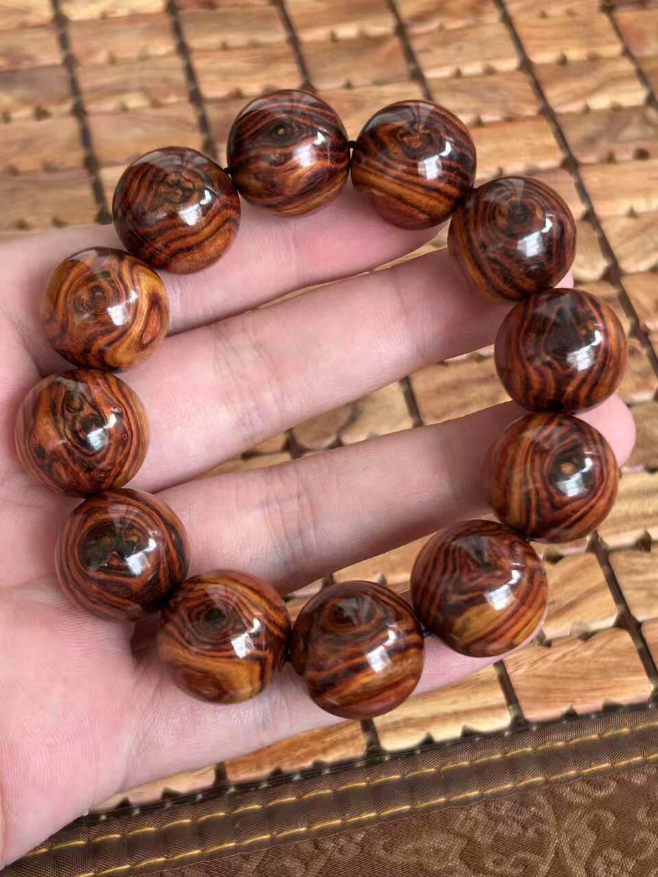 1218海南黄花梨紫油梨天眼2.0手串