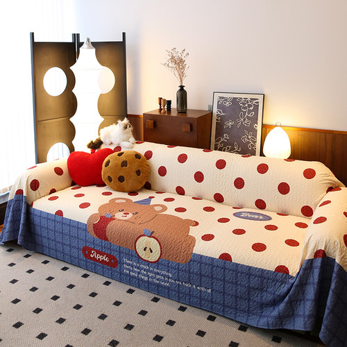 敏顺四季通用卡通可爱沙发巾防滑