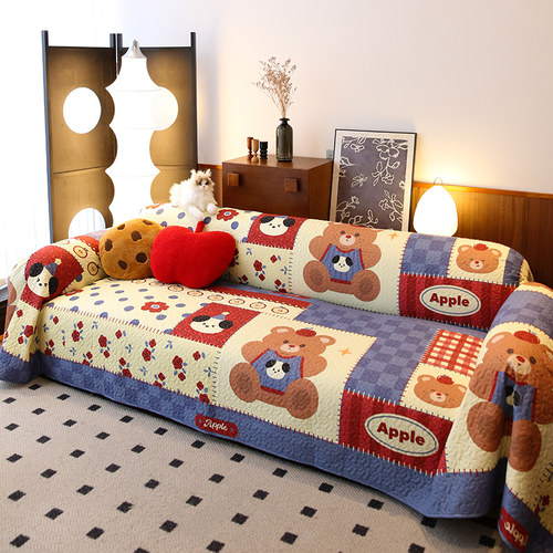 敏顺四季通用卡通可爱沙发巾防滑