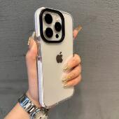 高级感适用苹果15手机壳iPhone14Promax全包13防摔12软壳女11超薄15plus高级12保护套 不发黄 简约透明