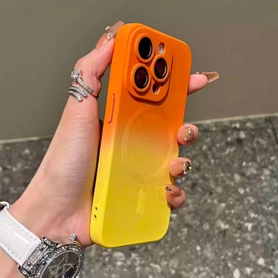 渐变液态磁吸双色磨砂苹