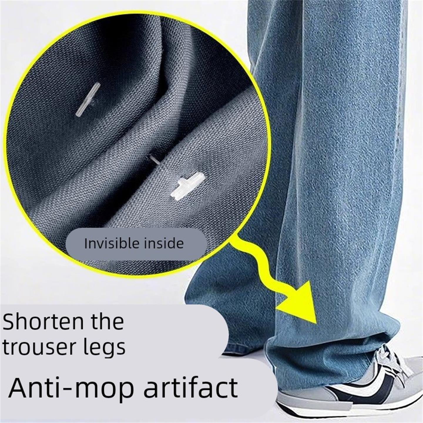 裤脚防拖地神器裤腿太长改短调节扣暗扣隐形扣裤子挽边固定夹钉扣