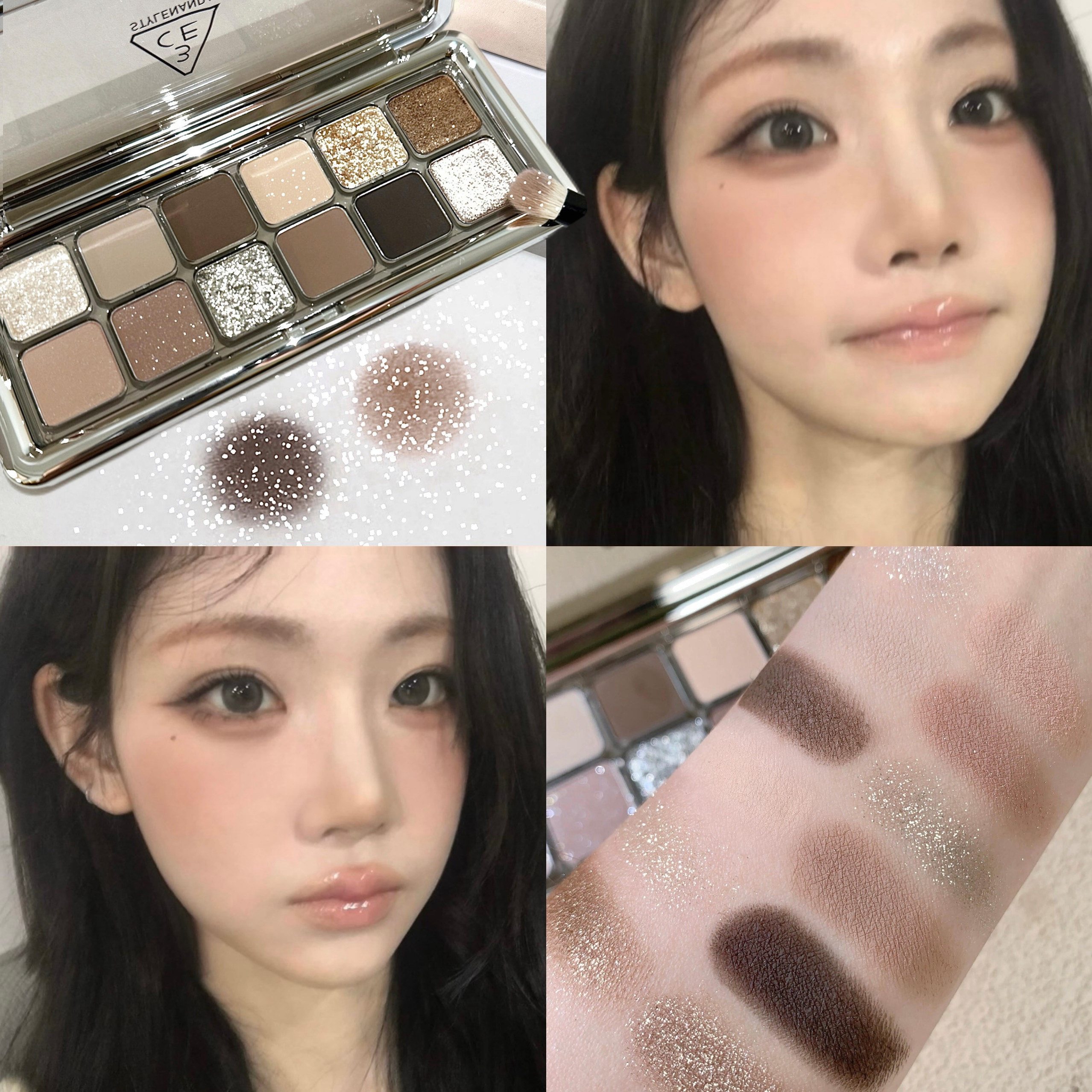 秒变深邃大眼！韩国3ce眼影盘12色raw neutrals大地原棕水泥盘