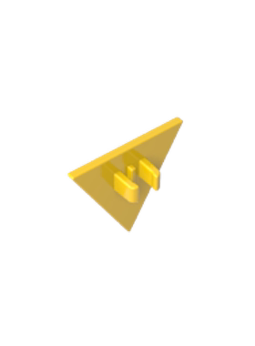 高砖积木GDS-90176三角标志件兼容30259 39728小颗粒零件散件配件