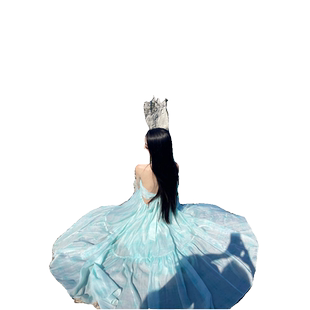 马尔代夫旅行拍照沙滩裙气质露背挂脖吊带连衣裙海边度假仙女长裙