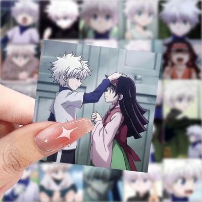 新款奇犽贴纸全职猎人动漫卡通二次元白发帅哥可爱高颜值DIY贴画