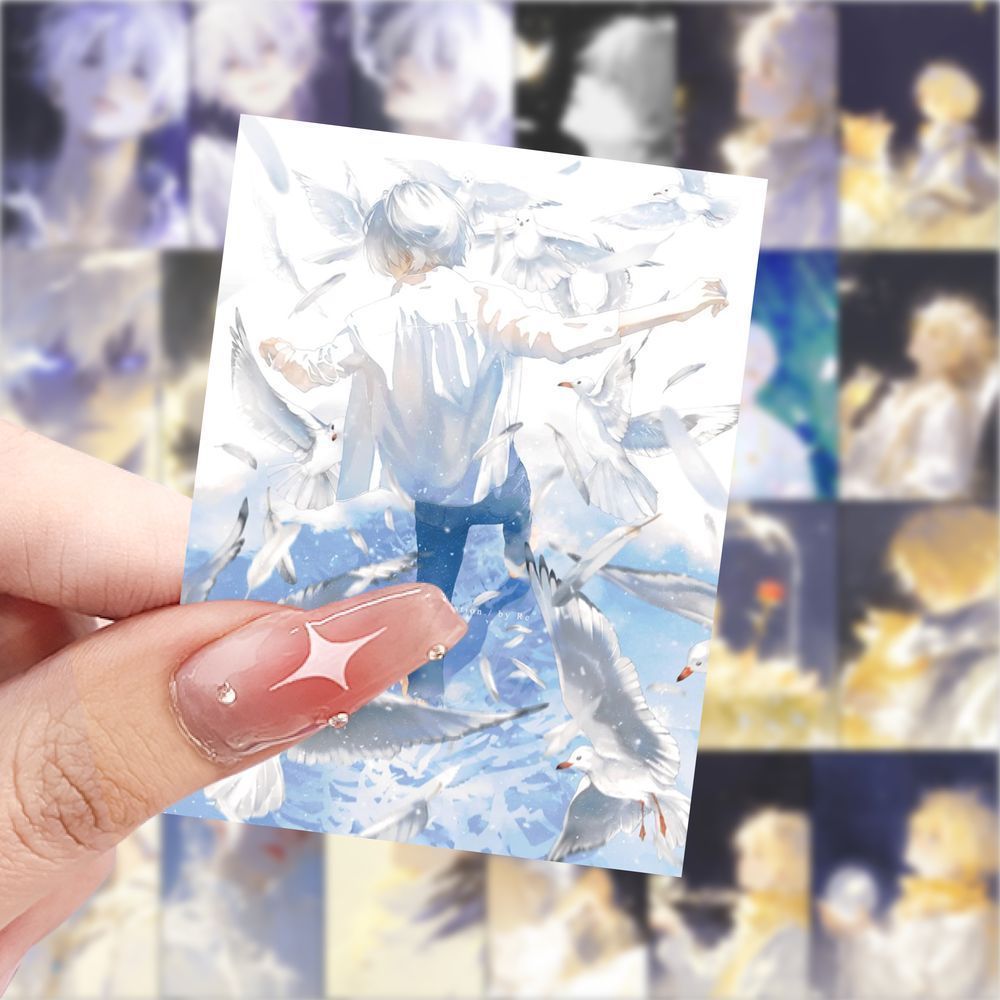 新款发光少年梦幻壁纸贴纸卡通动漫二次元贴画手机手账装饰贴纸