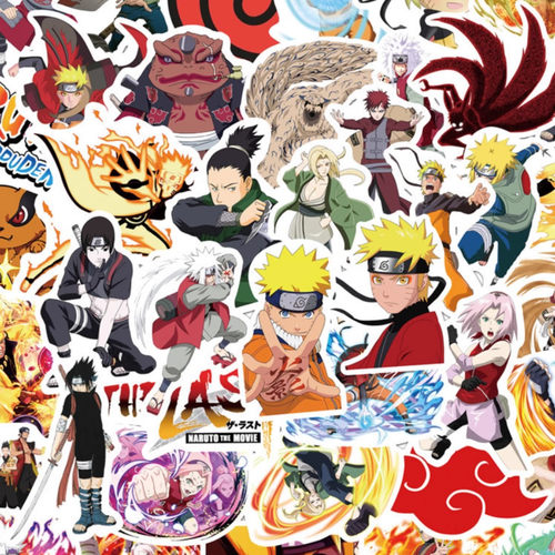火影忍者贴纸卡通动漫高颜值新款装饰手账本桌贴画封口贴不干胶