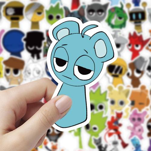 120张sprumki节奏盒子贴纸卡通可爱笔记本贴画手机手账装饰贴画