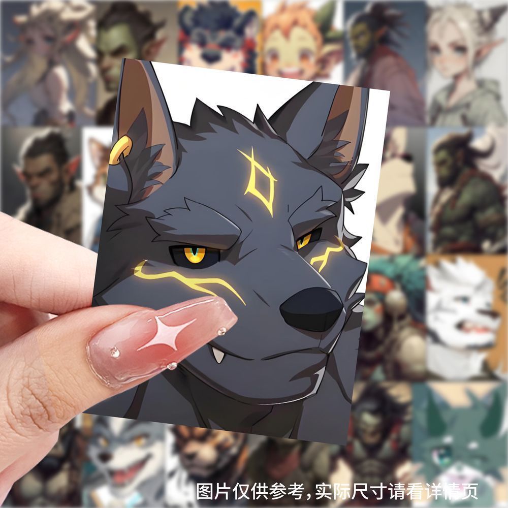 爆款动漫兽人头像贴纸防水贴纸耽美笔记本电脑冰箱手账DIY装饰贴