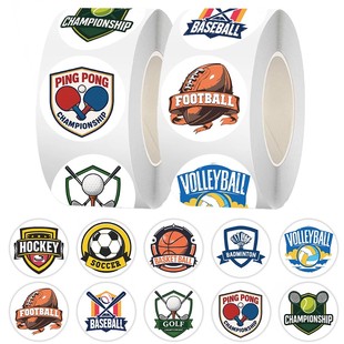 体育球类运动卷卷贴篮球乒乓球足球网球卡通装饰手手机壳电脑防水