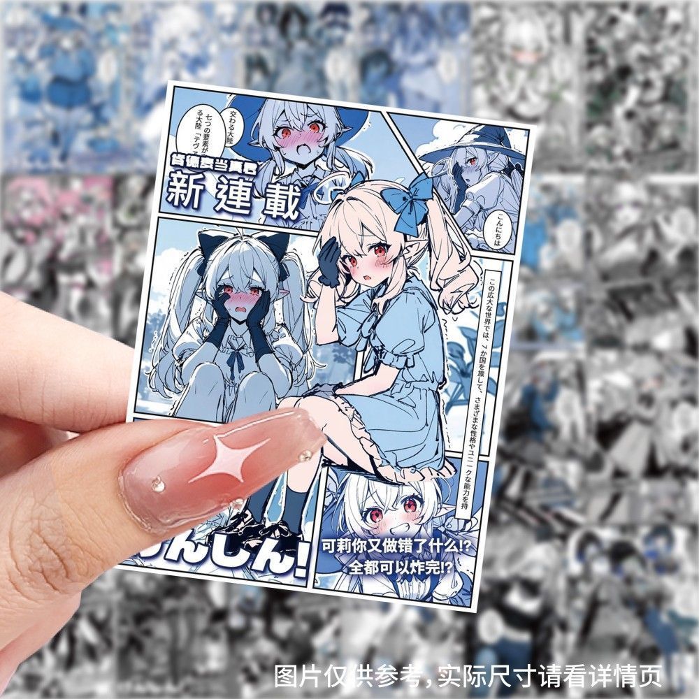 新款原神漫画海报创意二次元游戏漫画贴纸装饰手账本DIY手机壳贴