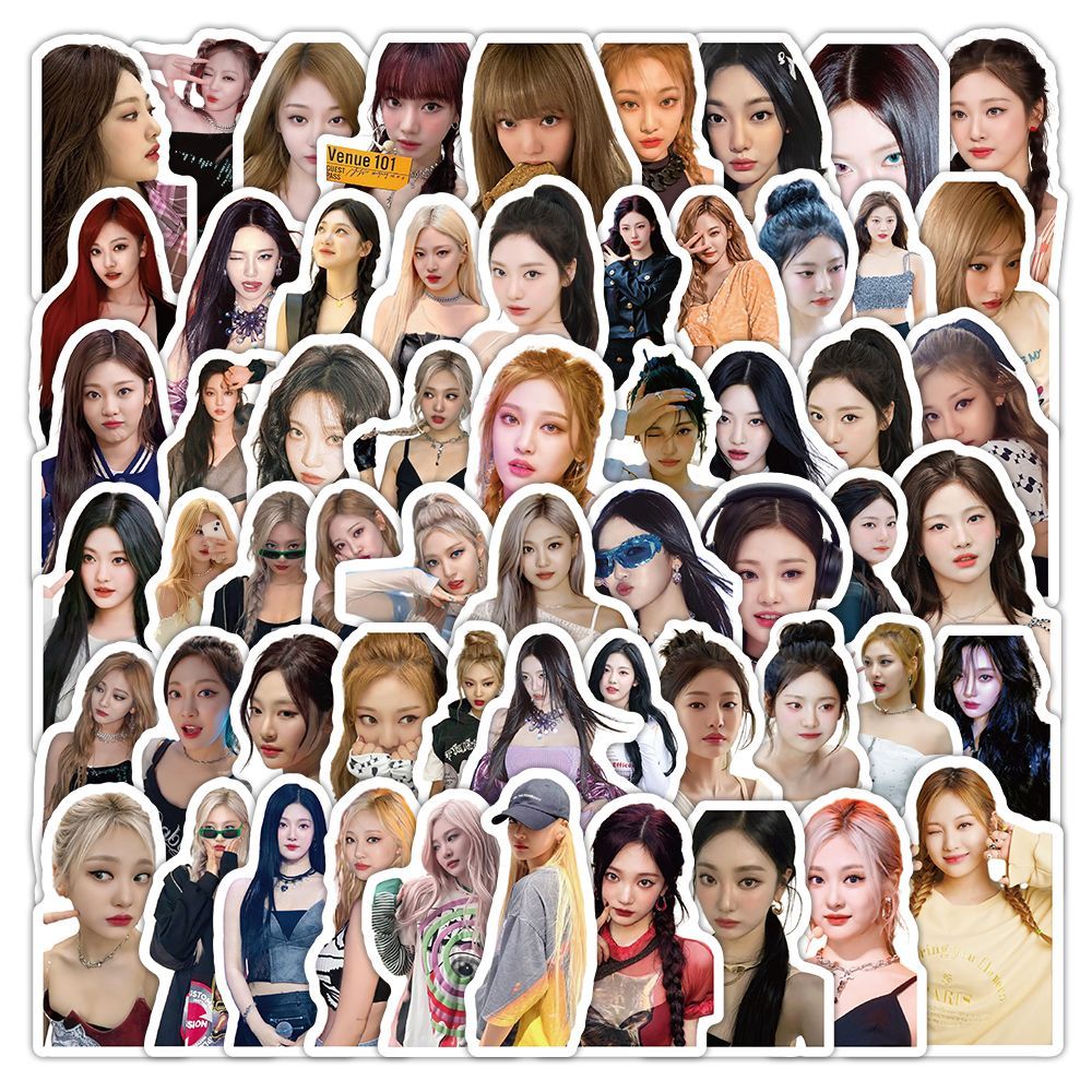 200张宁艺卓贴纸高颜值明星aespa爆款周边手机手账装饰防水贴画