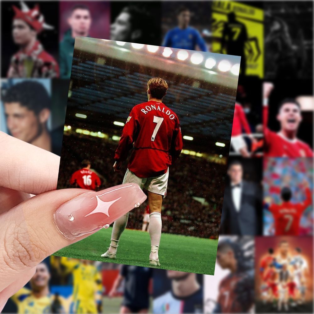 爆款C罗壁纸贴纸帅气高颜值足球明星装饰手机行李箱笔记本diy贴画