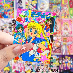 美少女战士贴纸卡通二次元动漫周边壁纸贴画diy手账笔记本装饰图