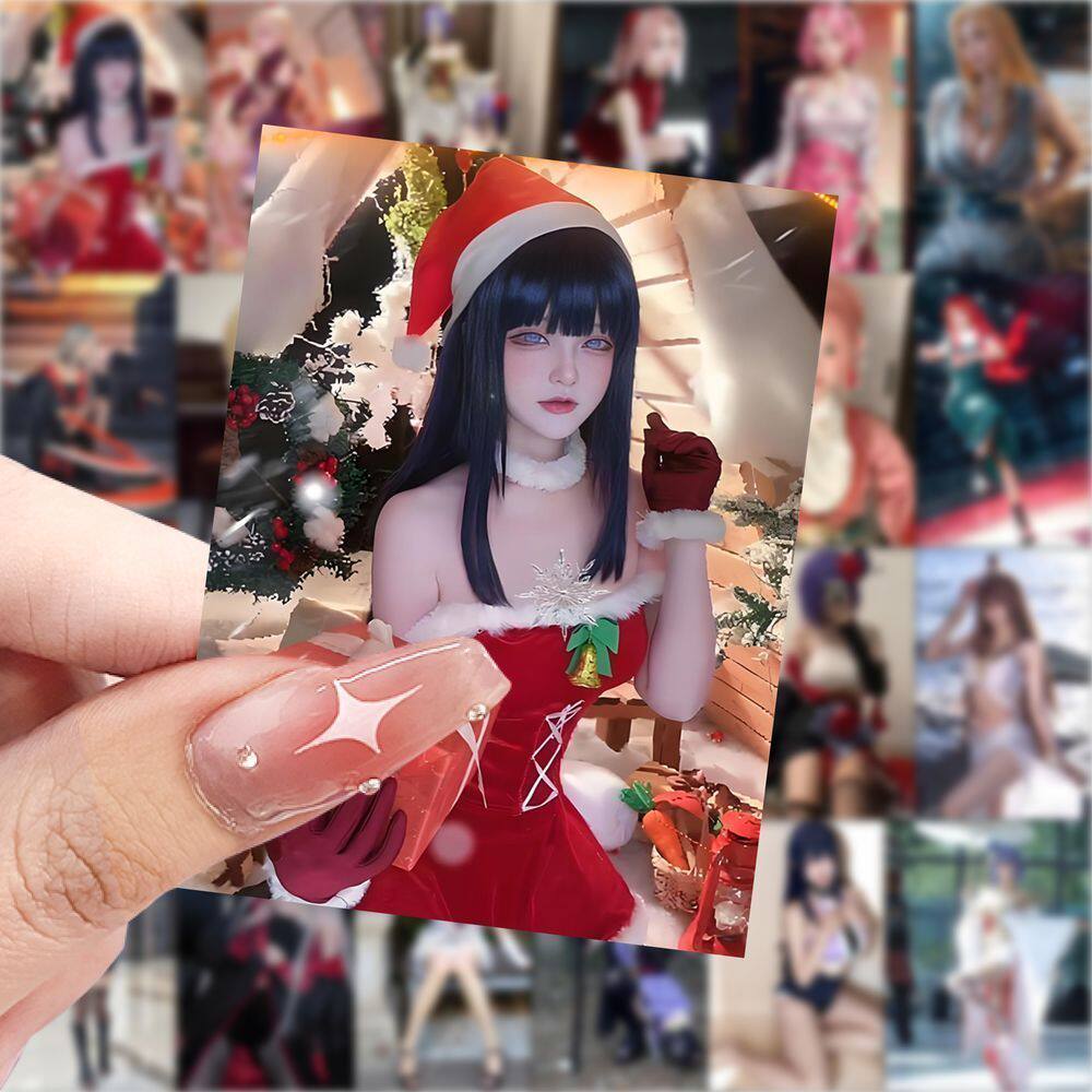 189张火影忍者女角色cos贴纸高颜值性感贴纸手账手机装饰桌面贴