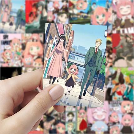 63张间谍过家家贴纸动漫周边装饰手机壳笔记本电脑平板防水封口贴